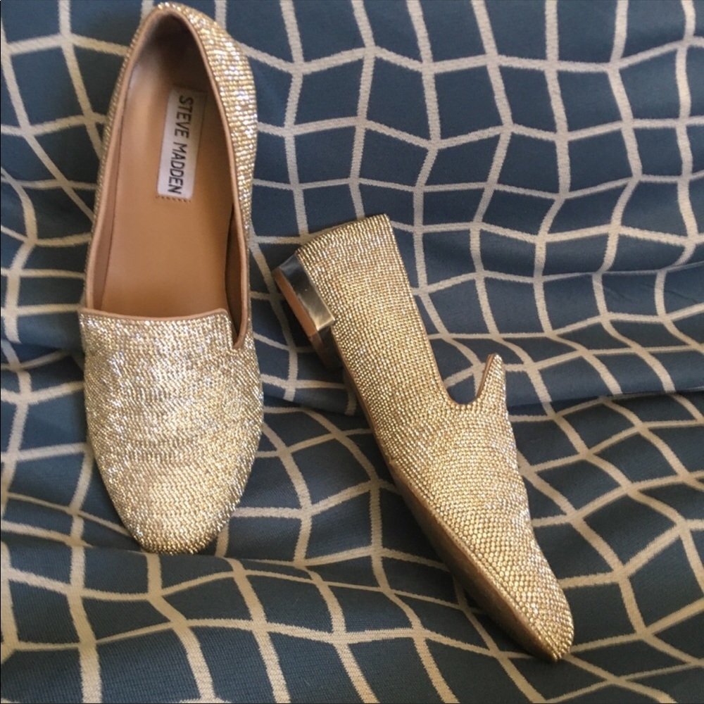Steve Madden rhinestone loafers